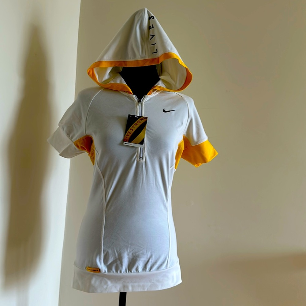 New Nike Women’s Hooded Cycling Top Livestrong size S